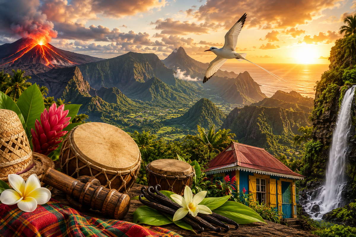 La Réunion : volcan, cirques, maloya — l'île intense en 10 symboles