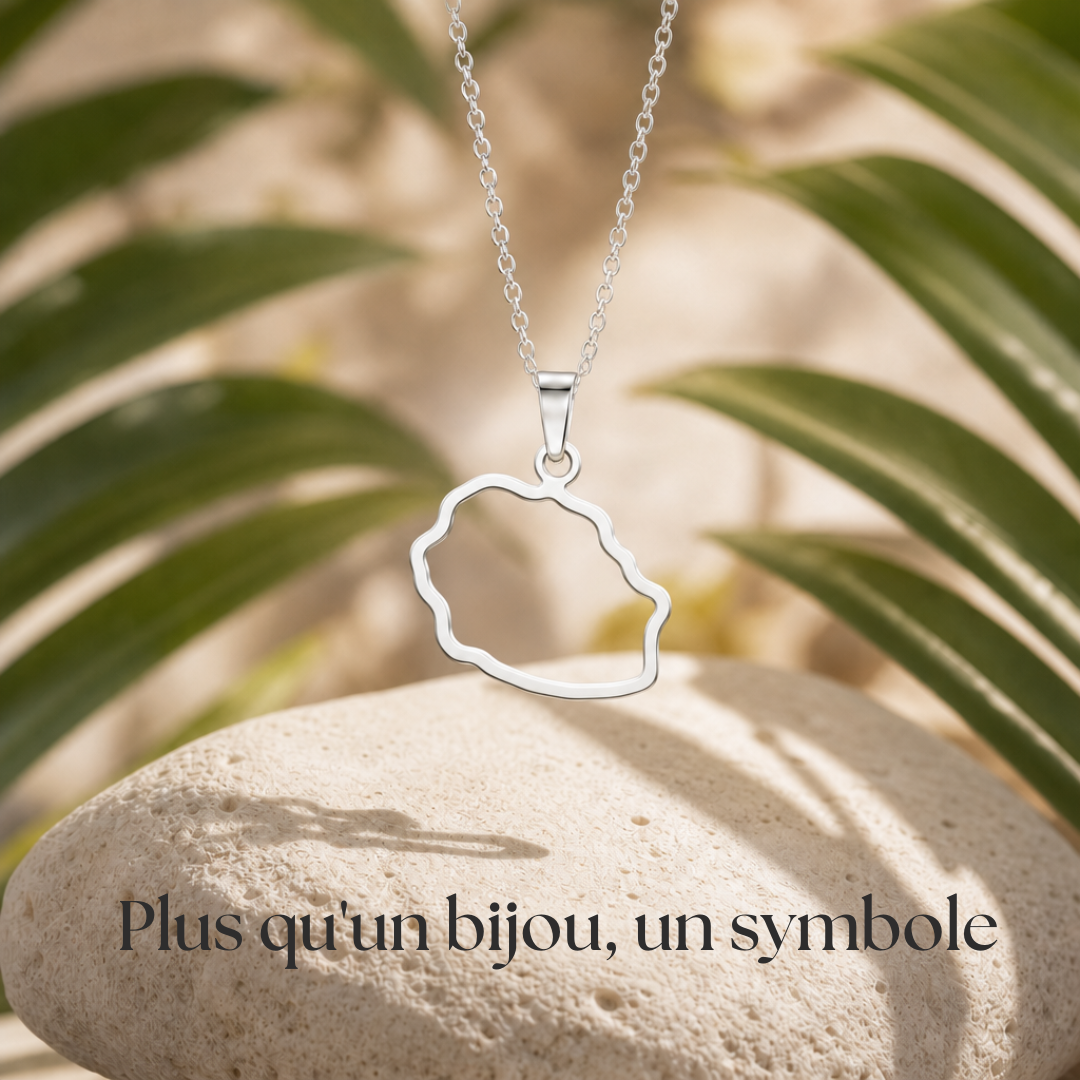 Pendentif Carte de la Réunion - Collection ORIGINES