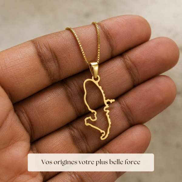 Pendentif Carte Martinique – Collection ORIGINES