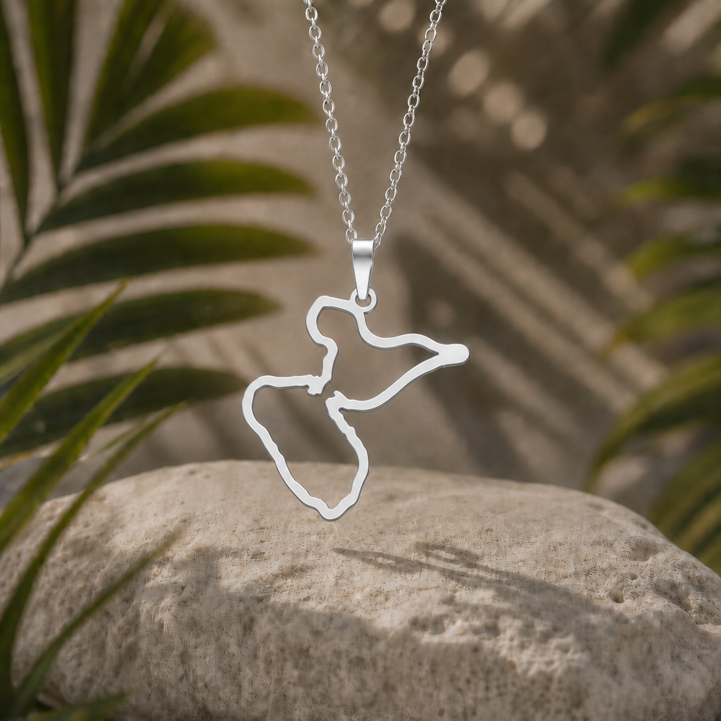 Pendentif Carte de la Guadeloupe –