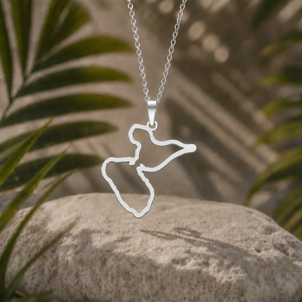 Pendentif Carte de la Guadeloupe –