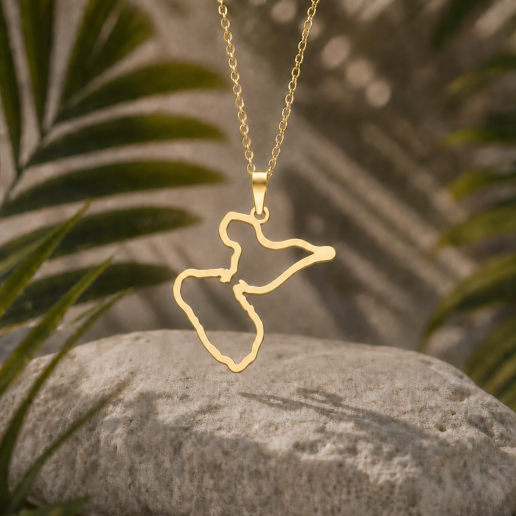 Pendentif Carte de la Guadeloupe –